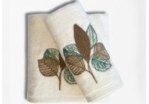 Подарочный набор полотенец Maribor - Leaf Beyaz (Turkey), 2 штуки